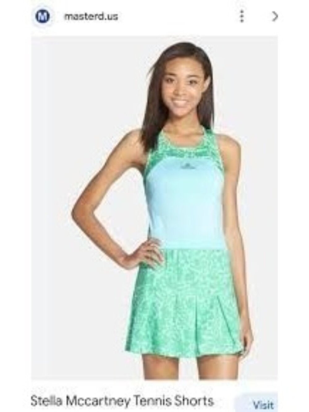 Stella McCartney ATHLETIC Adidas tennis dress Barricade Large fits Small Medium